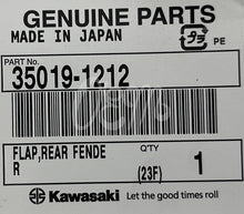 Load image into Gallery viewer, Kawasaki KX80/KX85/KX100 1986-2008 Rear Mud Flap P/N 35019-1212